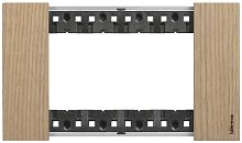 Рамка горизонтальная Legrand BTicino Living Now 1-м. 4 мод. дерево дуб картинка